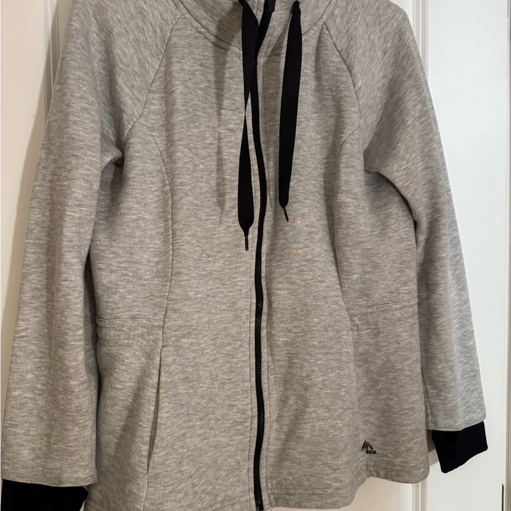 RBX Heather Gray Hoodie with Black Trim